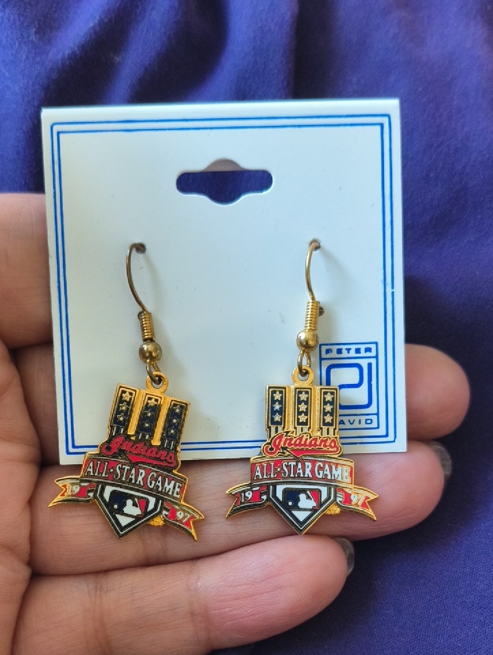 Vintage 1996 Indians All Star Game Earrings